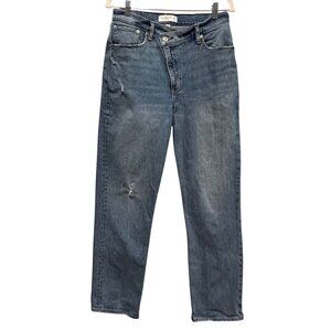 Abercrombie & Fitch Curve Love 90's High-Rise Jeans, Med-Light Wash, 10